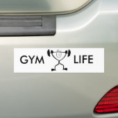 GYM LIFE-BUMPERSTICKER BUMPERSTICKER (Op auto)