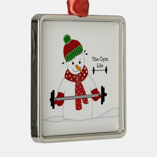 Gym Life Snowman Ceramic Ornament (Rechts)