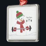 Gym Life Snowman Ceramic Ornament<br><div class="desc">Een coole sneeuwman,  een gewichtverhogende sneeuwman die leeft in het gym leven.</div>