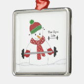 Gym Life Snowman Ceramic Ornament (Links)
