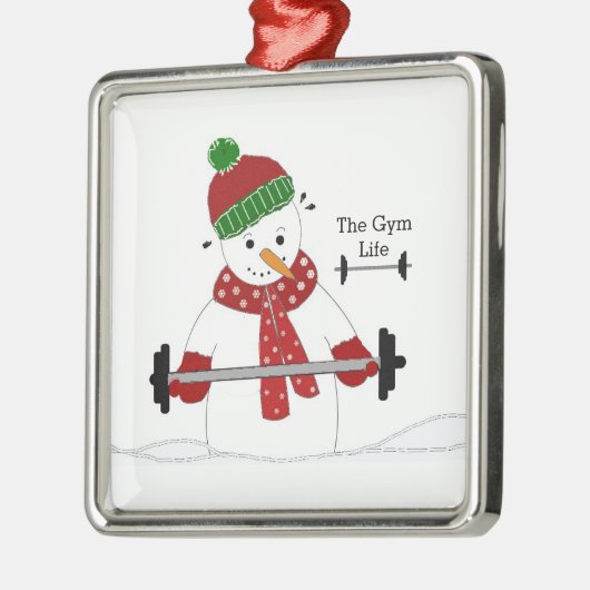 Gym Life Snowman Ceramic Ornament (Links)