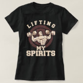 Gym Lifting My Spirits Funny Weightlift Meme 50 T-shirt (Design voorkant)