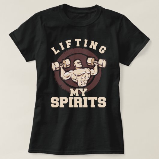 Gym Lifting My Spirits Funny Weightlift Meme 50 T-shirt (Design voorkant)