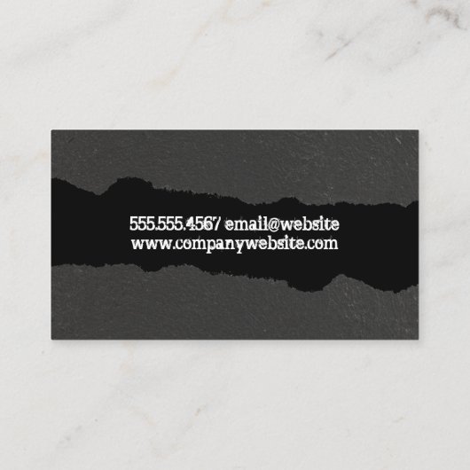 Gym Locatie | Visitekaartje met een Torn-effect (Achterkant)