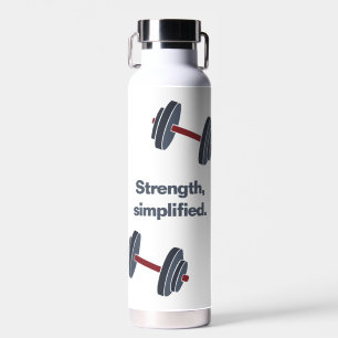 Gym Logo Naam Fitness Dumbbell Sterkte Vereenvoudi Waterfles