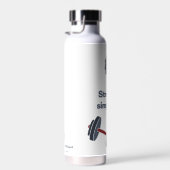 Gym Logo Naam Fitness Dumbbell Sterkte Vereenvoudi Waterfles (Rechts)