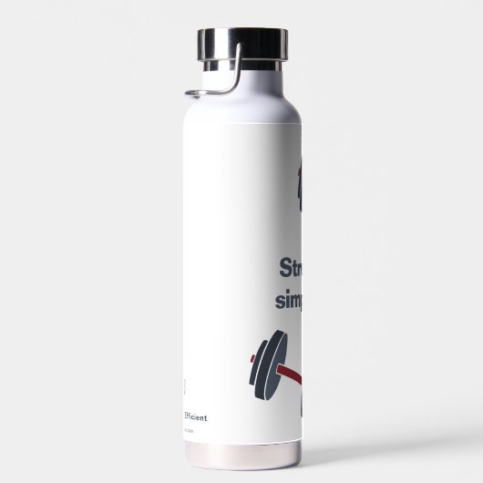 Gym Logo Naam Fitness Dumbbell Sterkte Vereenvoudi Waterfles (Rechts)