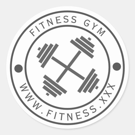Gym logo Typografie Sticker (Voorkant)