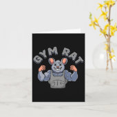 Gym Lover Bodybuilding Workout Funny Gym Rat Kaart (Gele Bloem)