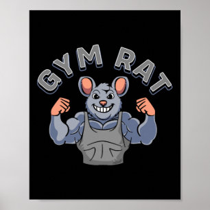 Gym Lover Bodybuilding Workout Funny Gym Rat Poster