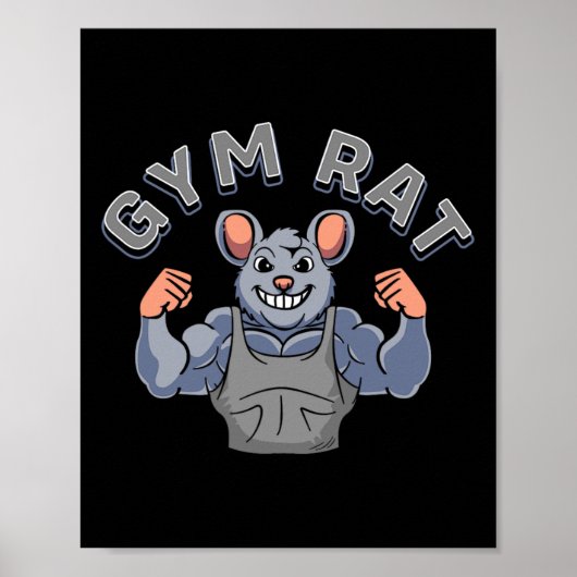 Gym Lover Bodybuilding Workout Funny Gym Rat Poster (Voorkant)