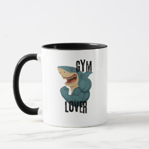 Gym Lover Haaienmok - Grappige Spier Haai Cadeau Mok