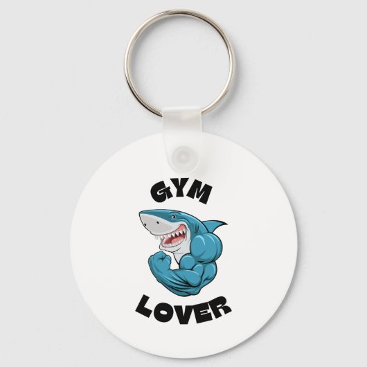 GYM LOVER Shark sleutelhanger - Leuk & Motivatie c (Voorkant)