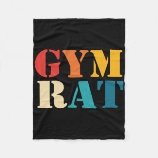Gym Lover Workout Bodybuilding Retro Alphabet Gym Fleece Deken