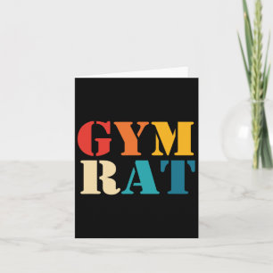 Gym Lover Workout Bodybuilding Retro Alphabet Gym Kaart