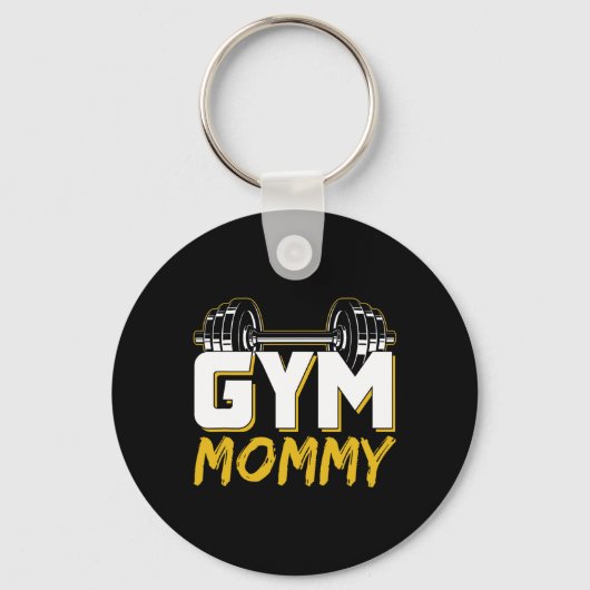 Gym Mama Fitness Training Workout Gewichtheffen M Sleutelhanger (Voorkant)