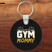 Gym Mama Fitness Training Workout Gewichtheffen M Sleutelhanger (Voorkant)