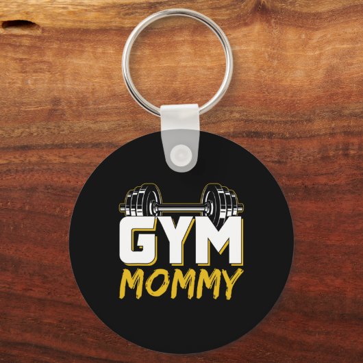 Gym Mama Fitness Training Workout Gewichtheffen M Sleutelhanger (Voorkant)