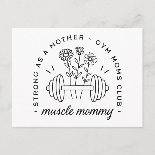 Gym mama spier mama moeder grappig briefkaart (Voorkant)