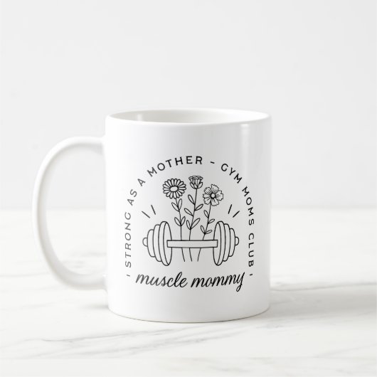 Gym mama spier mama moeder grappig koffiemok (Links)