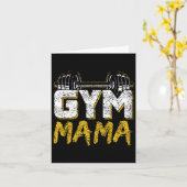 Gym Mama Training Workout Fitness Gewichtheffen Mo Kaart (Gele Bloem)