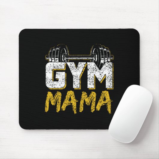 Gym Mama Training Workout Fitness Gewichtheffen Mo Muismat (Met muis)