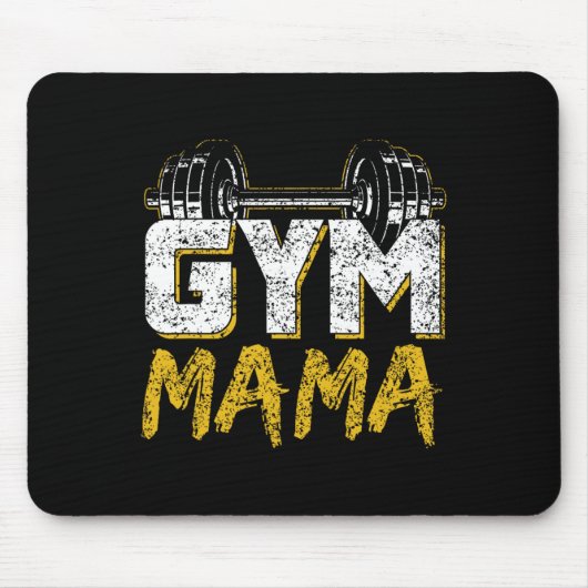 Gym Mama Training Workout Fitness Gewichtheffen Mo Muismat (Voorkant)