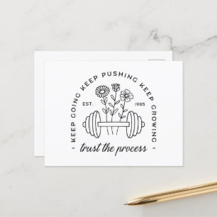 Gym meisje esthetische motivatie quotes briefkaart