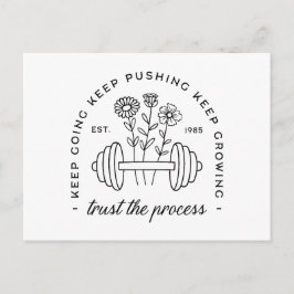 Gym meisje esthetische motivatie quotes briefkaart