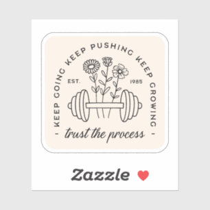 Gym meisje esthetische motivatie quotes sticker