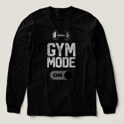 Gym Mode ON | Fitness Workout Motivation Design Tri-Blend Shirt (Voorkant)