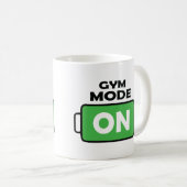 Gym Mode op Motivated Coffee Lover Mok Gift (Voorkant rechts)