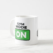 Gym Mode op Motivated Coffee Lover Mok Gift (Voorkant links)