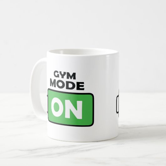 Gym Mode op Motivated Coffee Lover Mok Gift (Voorkant links)