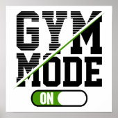 Gym Mode Op Training Gym Workout Poster (Voorkant)