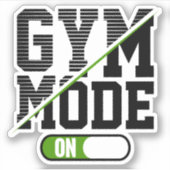 Gym Mode Op Training Gym Workout Sticker (Voorkant)