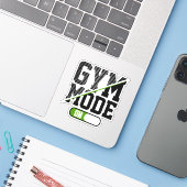 Gym Mode Op Training Gym Workout Sticker (Laptop met iPhone)