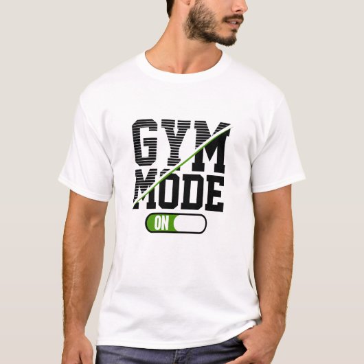 Gym Mode Op Training Gym Workout T-shirt (Voorkant)