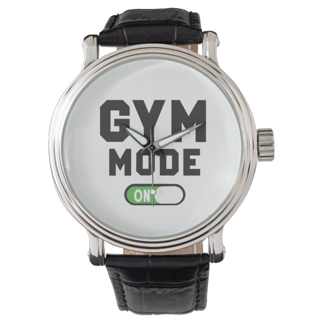 Gym Mode – Train Hard Stay Strong Horloge (Voorkant)