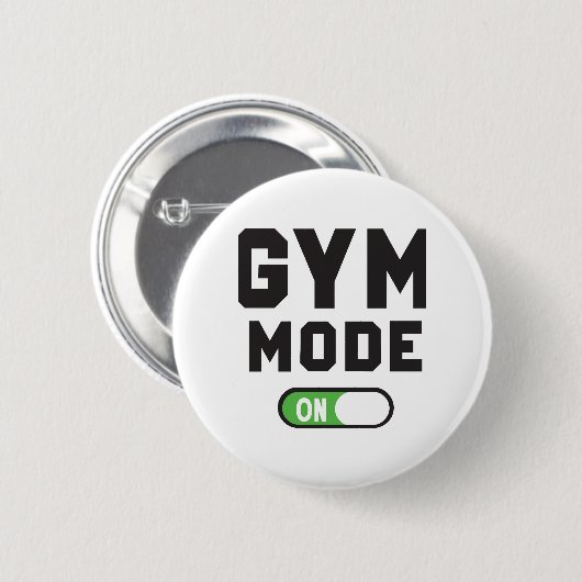 Gym Mode – Train Hard Stay Strong Ronde Button 5,7 Cm (Voorkant /achterkant)