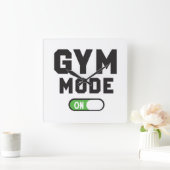 Gym Mode – Train Hard Stay Strong Vierkante Klok (Huis)
