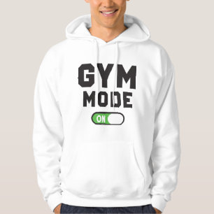 Gym Modus Geactiveerd Fitness Levensstijl Grafis Hoodie