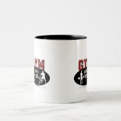 Gym-modus op koffie-Mok - elke dag sterker Fitnes Tweekleurige Koffiemok (Center)