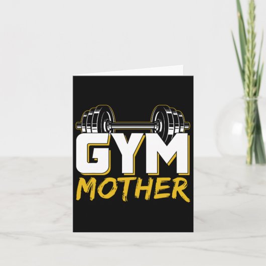 Gym Moeder Training Workout Gewichtheffen Fitness Kaart (Voorkant)