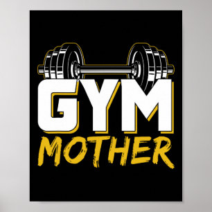 Gym Moeder Training Workout Gewichtheffen Fitness Poster