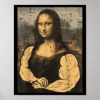 Gym Mona Lisa Spierplezier Workout Fitness Bodybui Poster