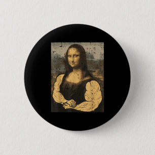 Gym Mona Lisa Spierplezier Workout Fitness Bodybui Ronde Button 5,7 Cm