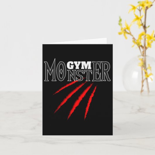 Gym Monster Sport Bodybuilding Gewichtstraining Gy Kaart (Gele Bloem)