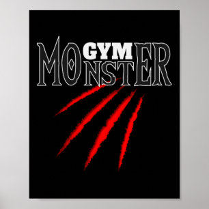 Gym Monster Sport Bodybuilding Gewichtstraining Gy Poster