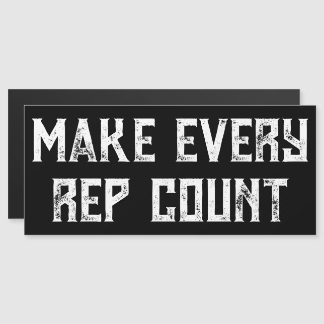 Gym Motivatie Aangepaste Power Rack Magneetteken (Voorkant / Achterkant)